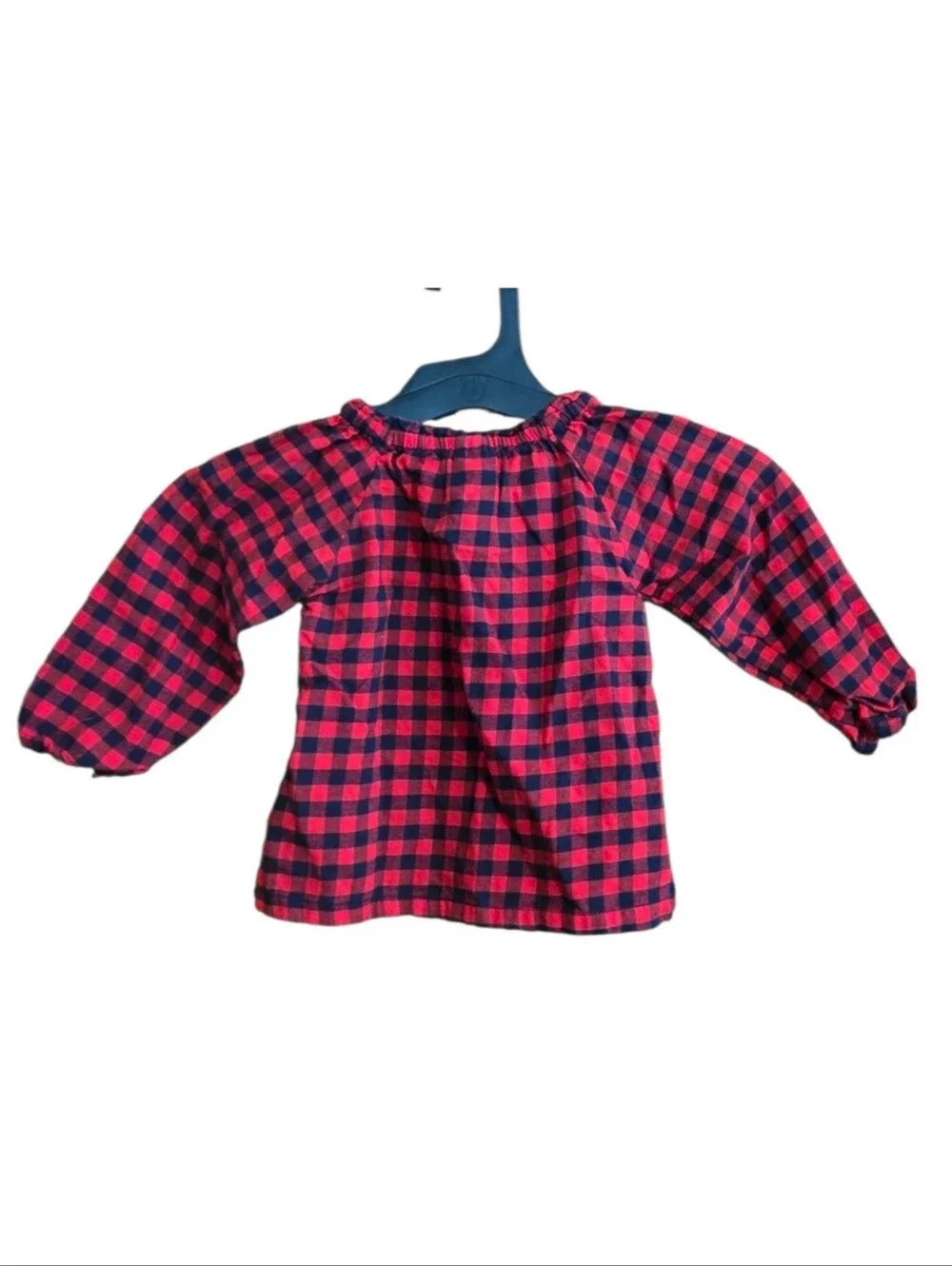 Carter's Buffalo Plaid Long Sleeve Pullover Top Red & Black Size 18M